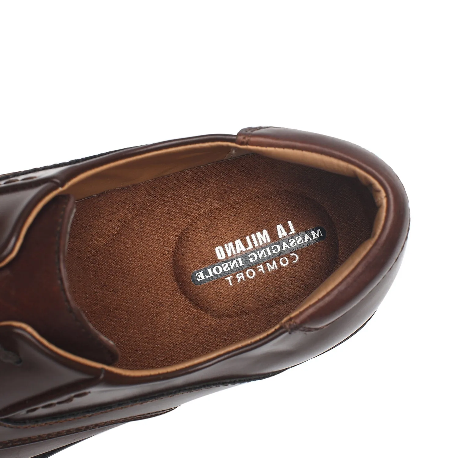 Men's Wide Width Oxford Shoes Wide-1-Brown