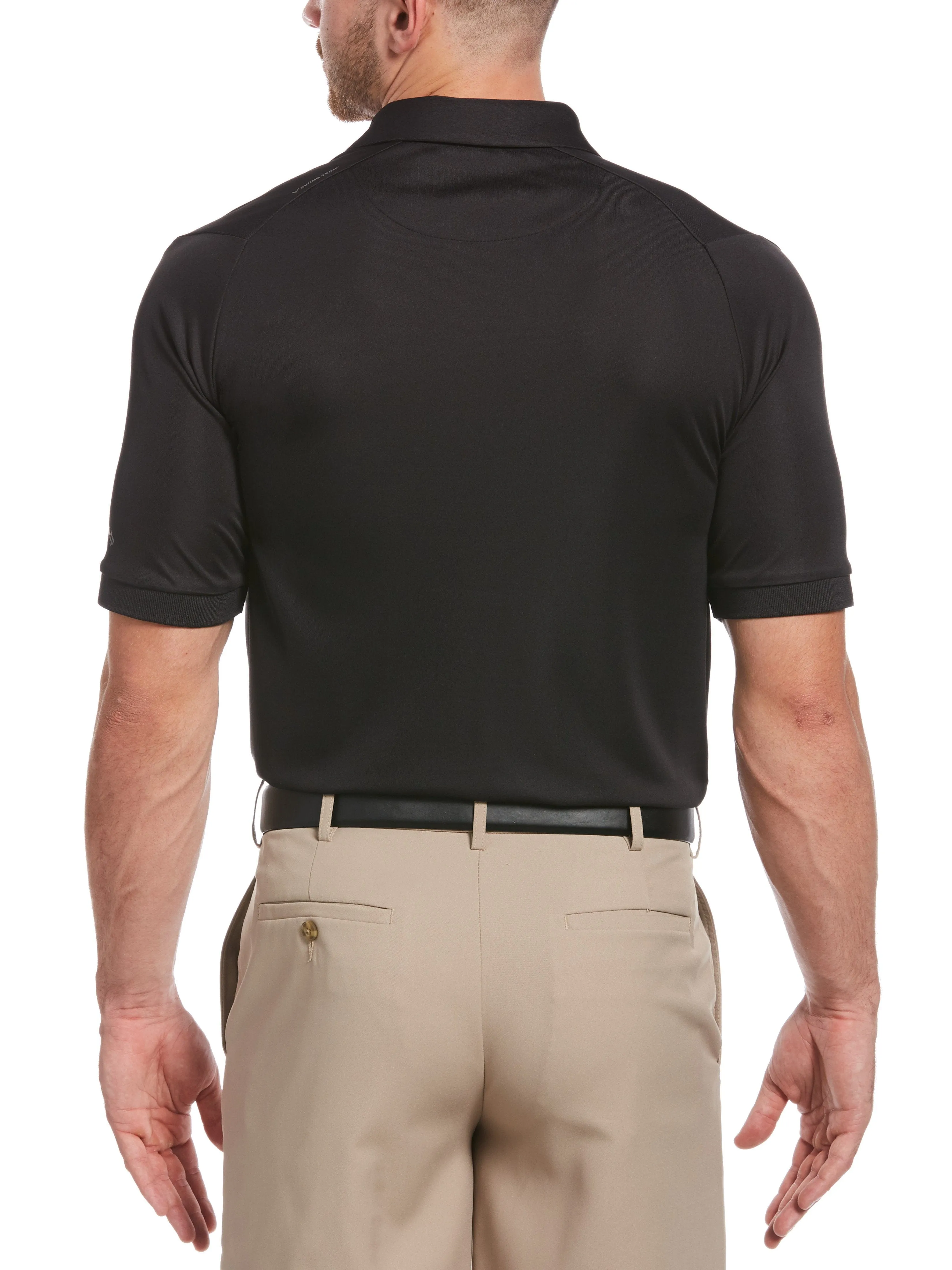 Mens Yarn Dyed Engineered Oxford Chest Block Swing Tech™ Polo