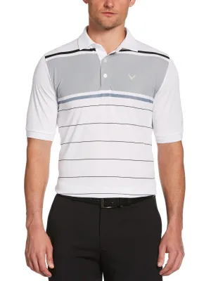 Mens Yarn Dyed Engineered Oxford Chest Block Swing Tech™ Polo