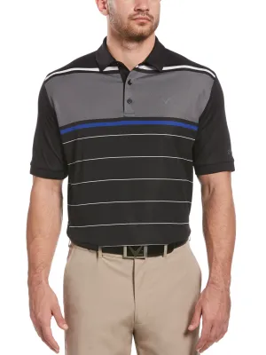 Mens Yarn Dyed Engineered Oxford Chest Block Swing Tech™ Polo