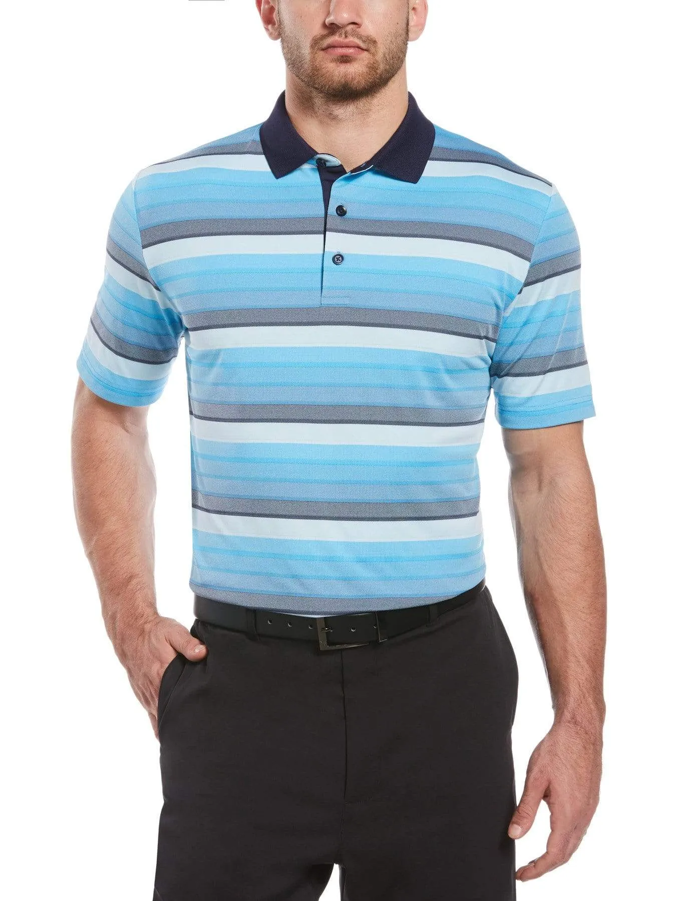 Mens Yarn Dyed Gradient Oxford Polo