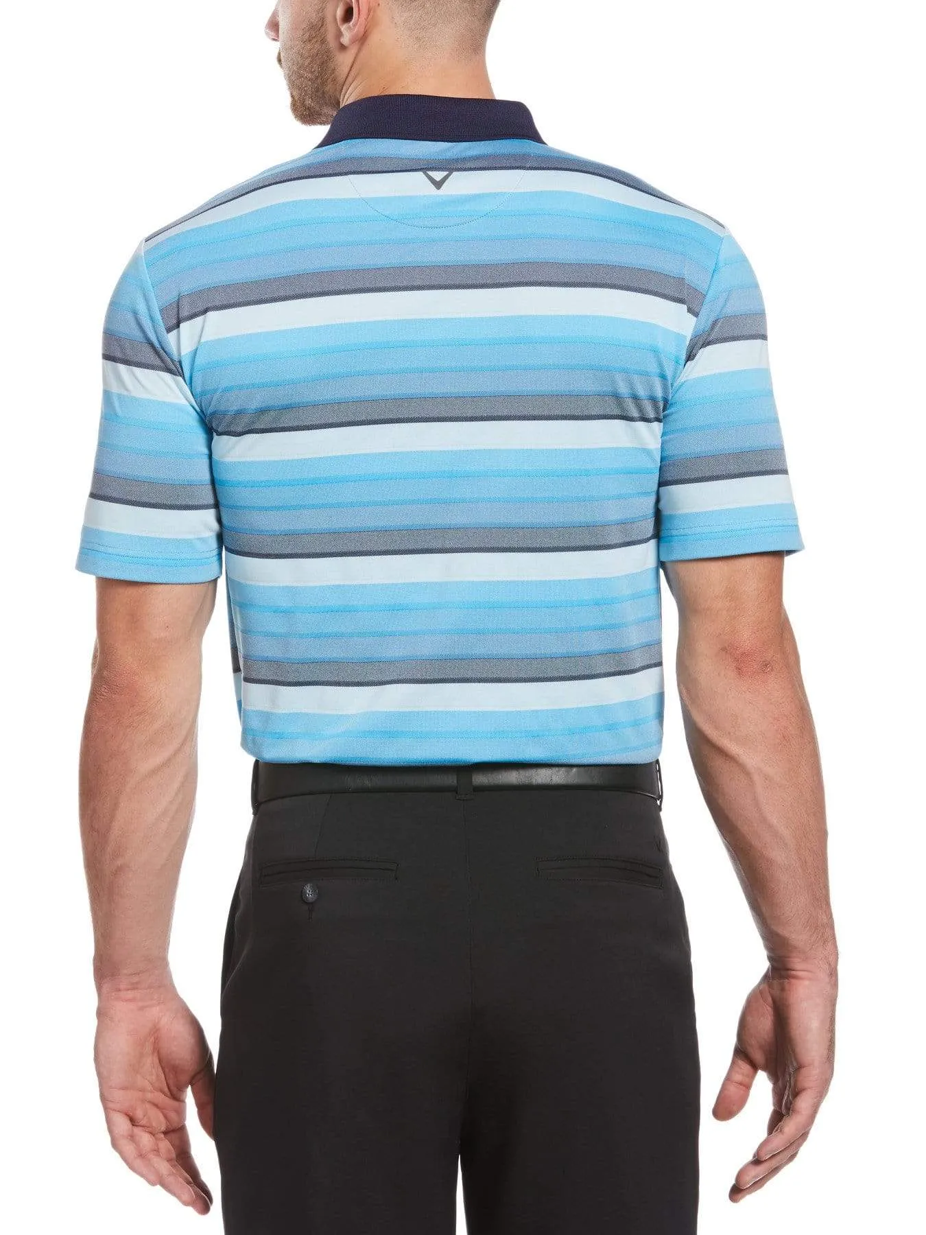 Mens Yarn Dyed Gradient Oxford Polo