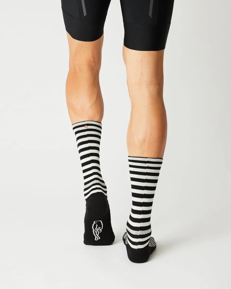 #MERINO RINGLET - WHITE / BLACK