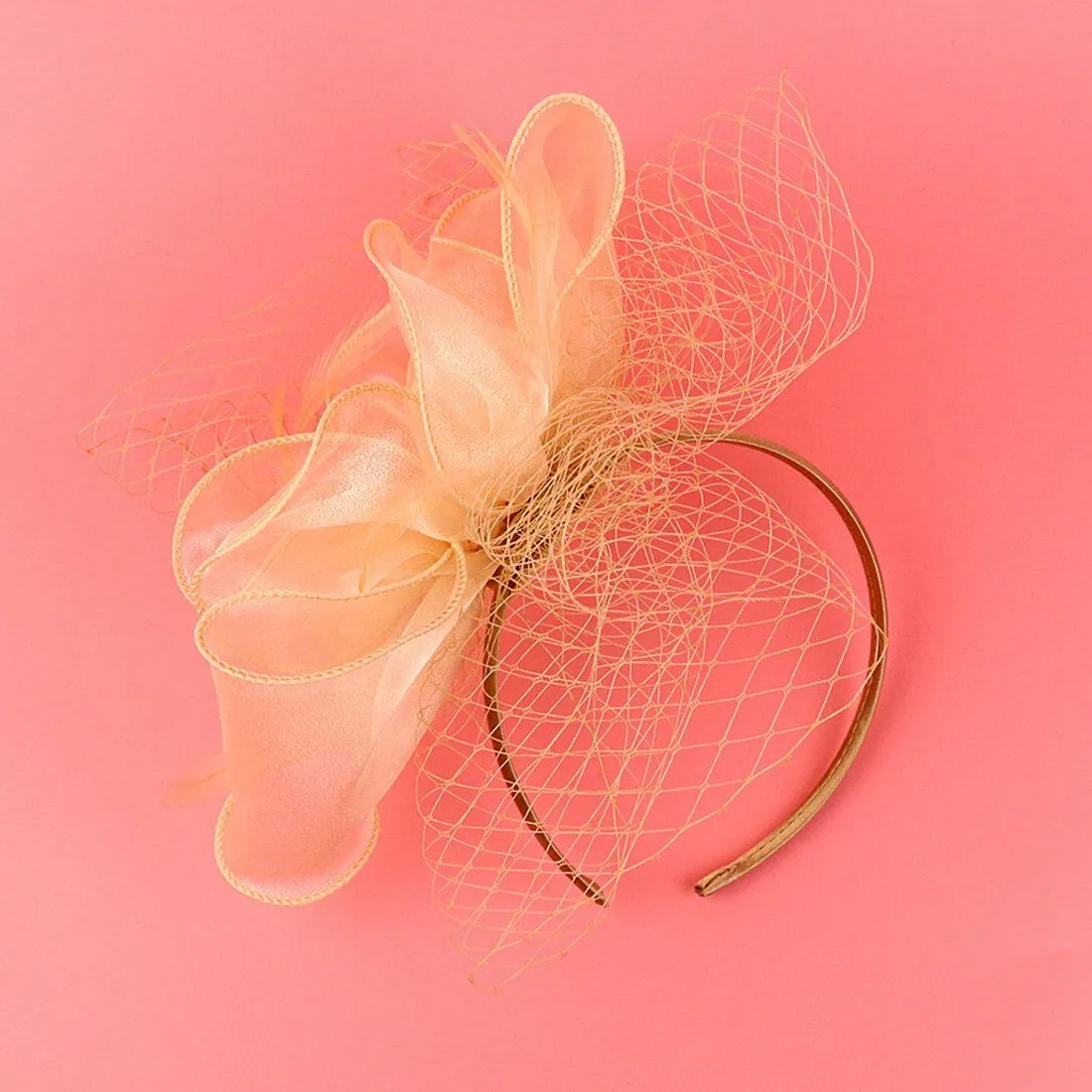 Mesh Bow Hair Fascinators Derby Hat Vintage Wedding Headband