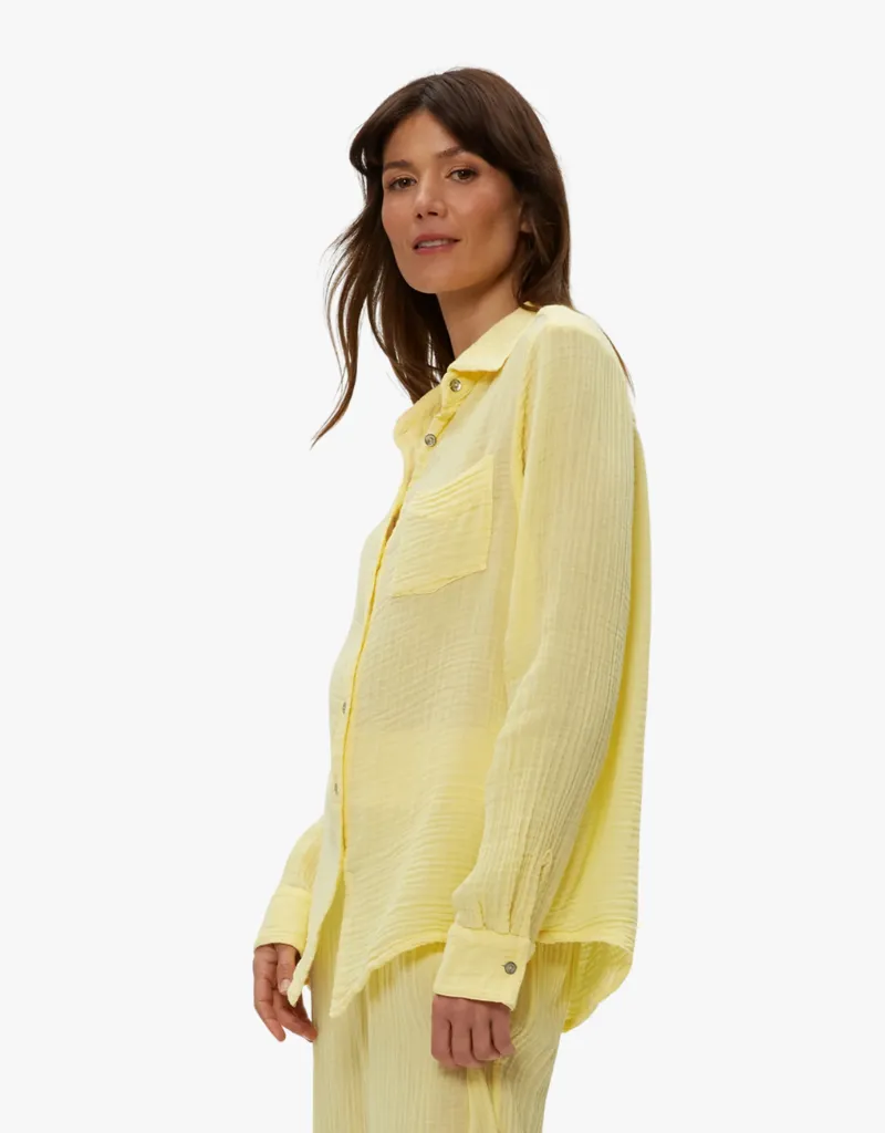 Michael Stars Ernie Button Down with Pocket in Lemonade