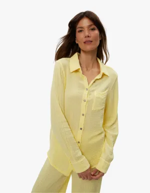 Michael Stars Ernie Button Down with Pocket in Lemonade