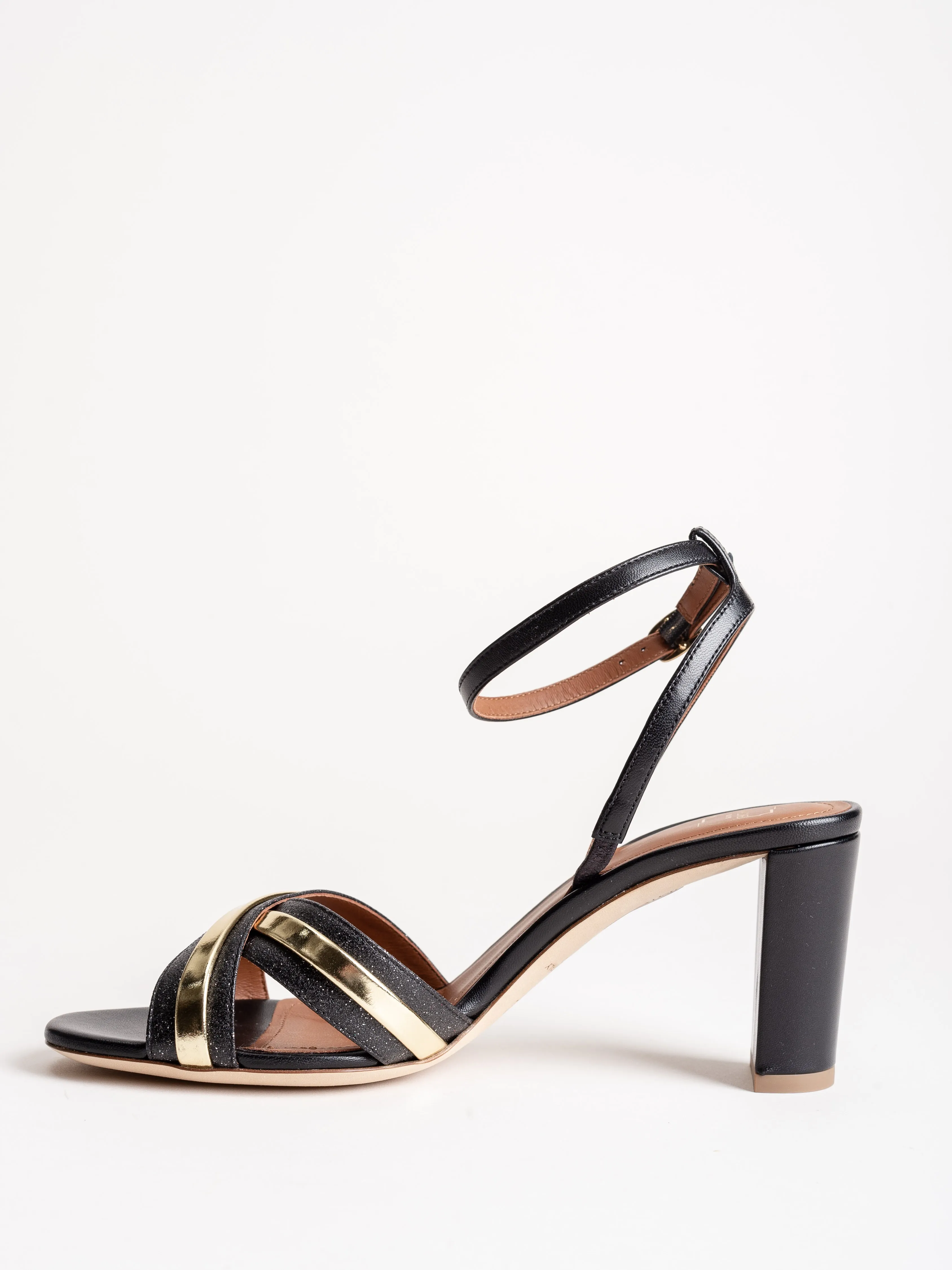 mirella heel - black/gold/black