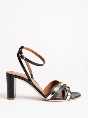 mirella heel - black/gold/black
