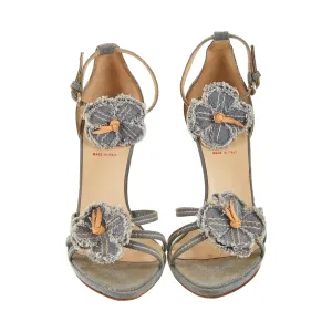 Miu Miu Denim Flower Heels