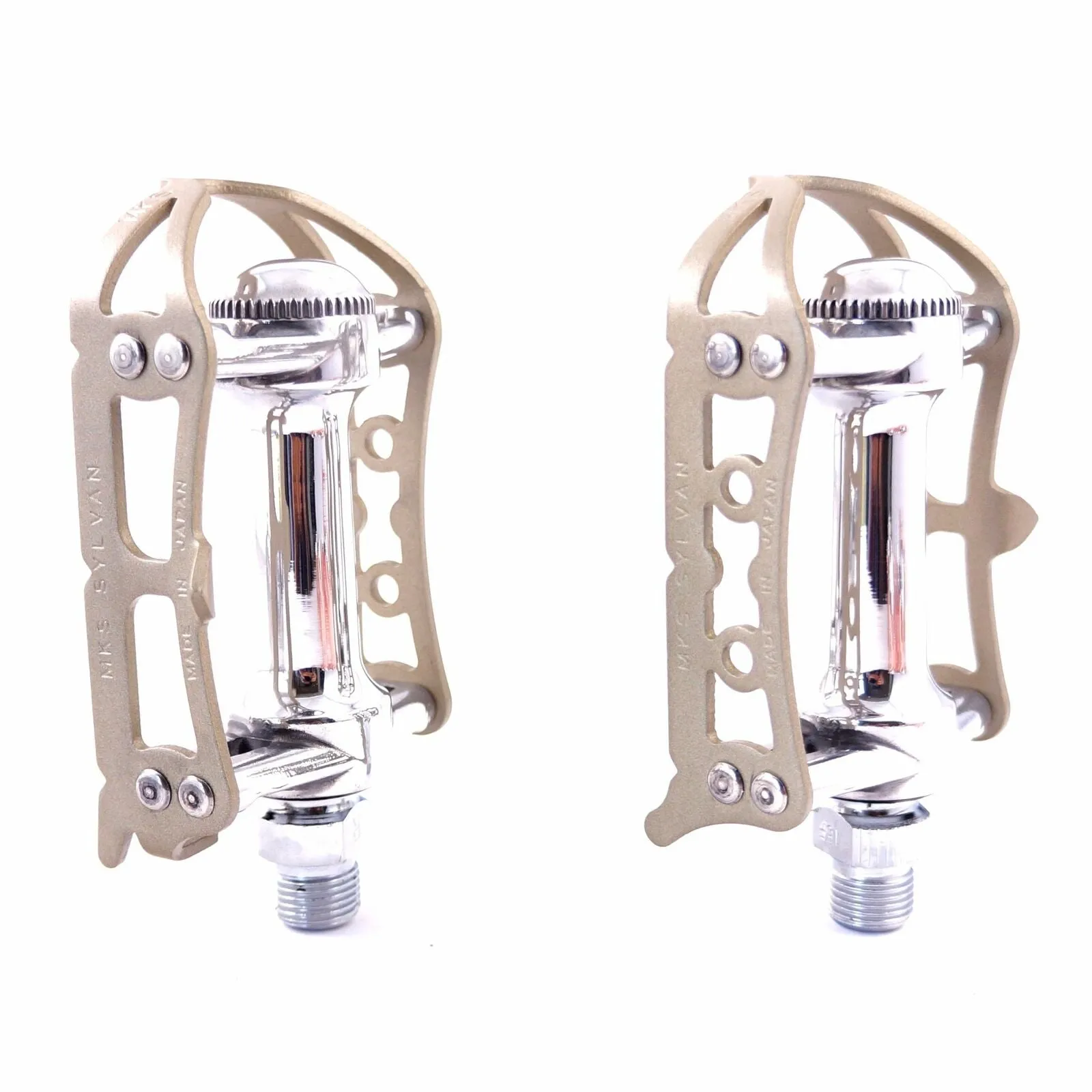 MKS Prime Sylvan Road Alloy 9/16" Toe Clip Compatible Bicycle Pedal - Titan