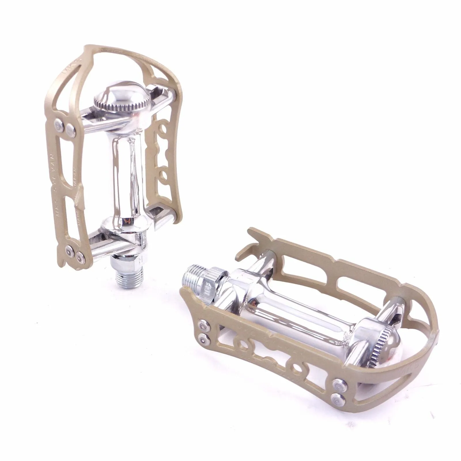 MKS Prime Sylvan Road Alloy 9/16" Toe Clip Compatible Bicycle Pedal - Titan