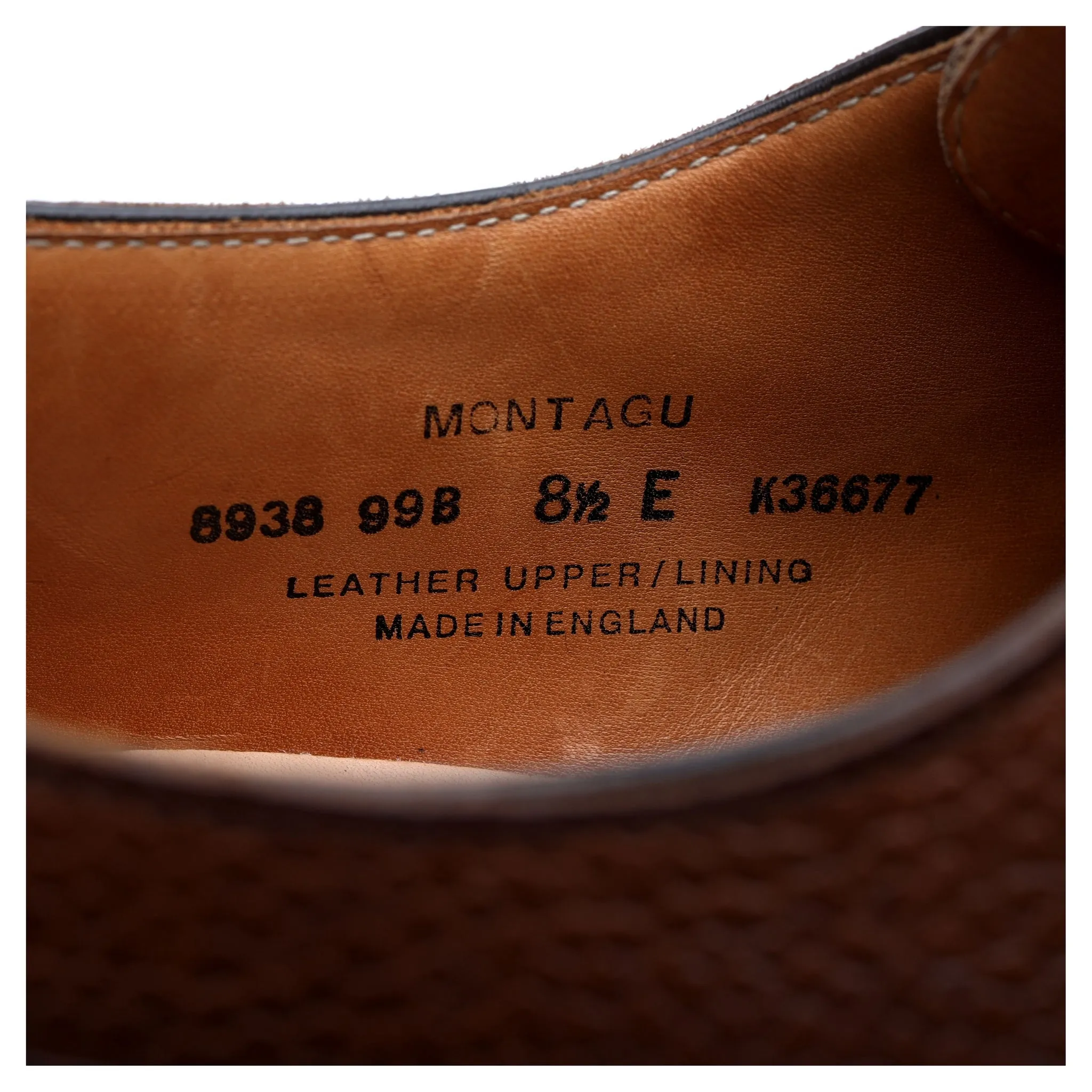 'Montagu' Brown Leather Split Toe Derby UK 8.5 E
