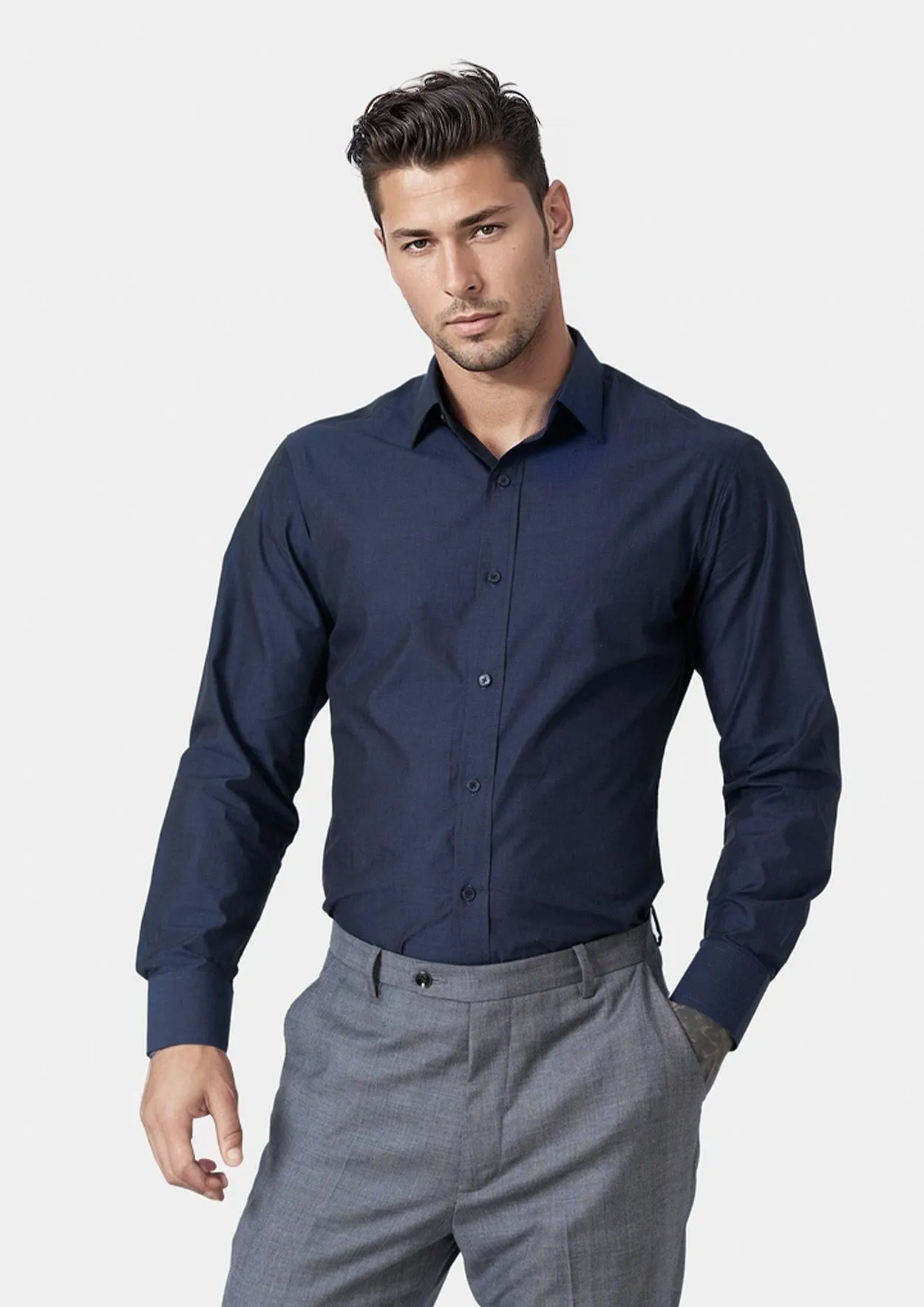 Navy End On End Shirt