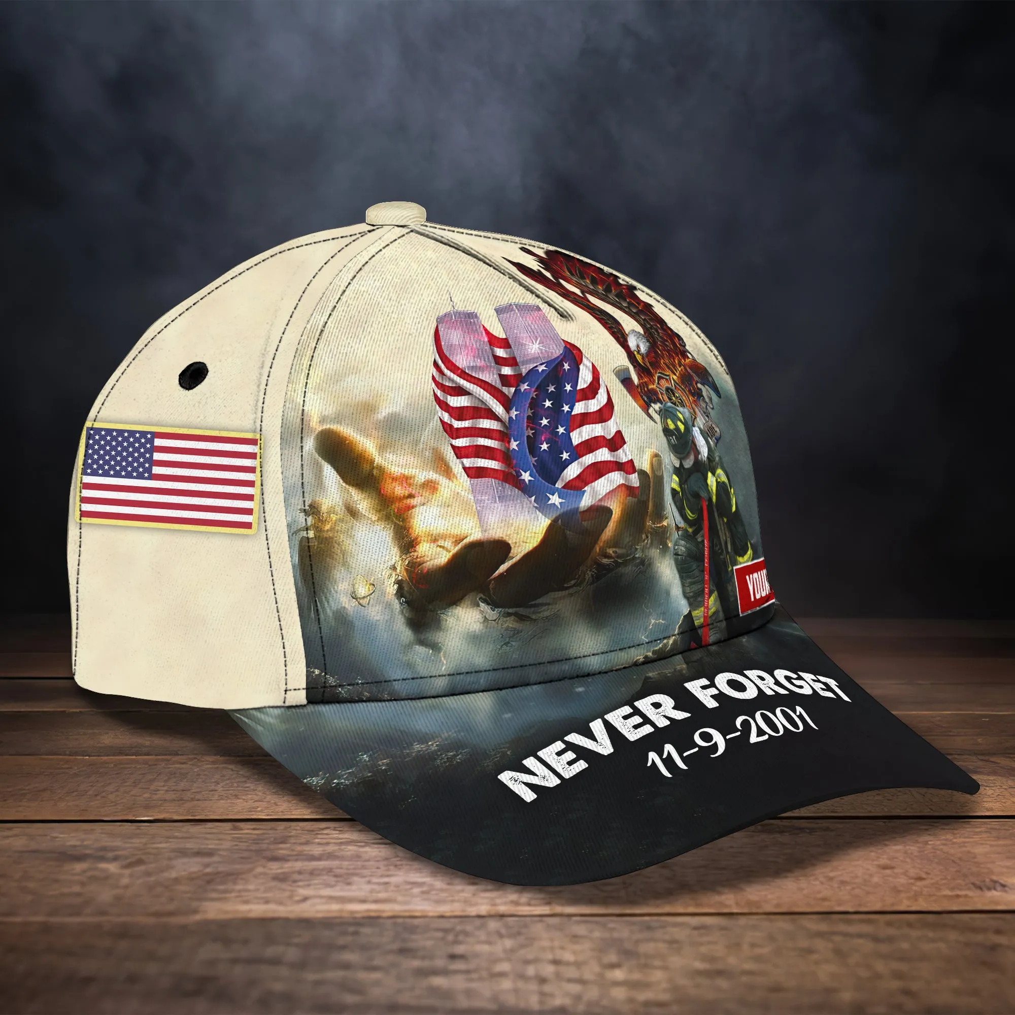 Never Forget - Firefighter - Personalized Name Cap - Co98