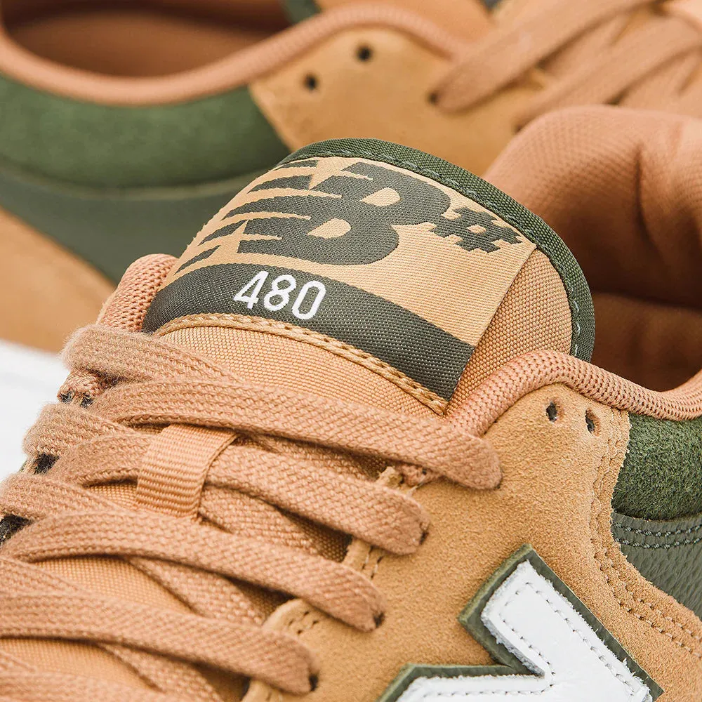 New Balance Numeric 480 Skateboard Shoes - White / Orange