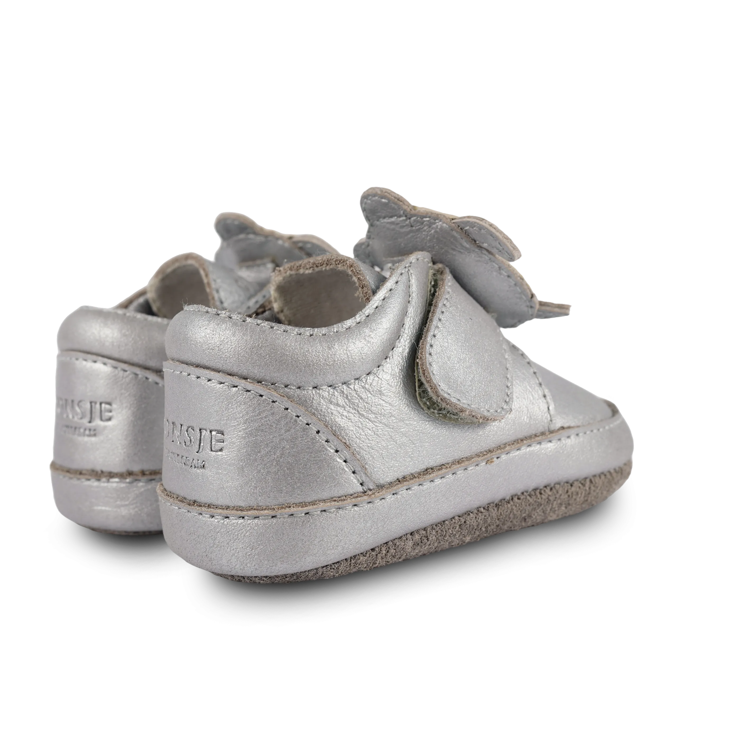 Niek Sneakers | Shimmer Turtle | Silver Grey Metallic Leather