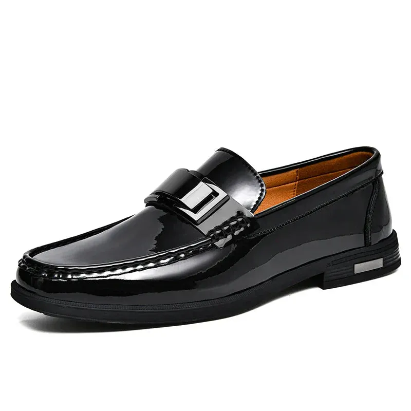 NobleStride™ | Men's Classic Formal Loafers | Premium Leather, Slip-On Style & Cushioned Comfort