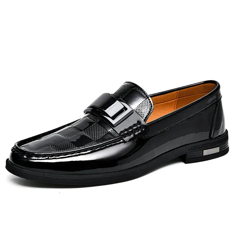 NobleStride™ | Men's Classic Formal Loafers | Premium Leather, Slip-On Style & Cushioned Comfort