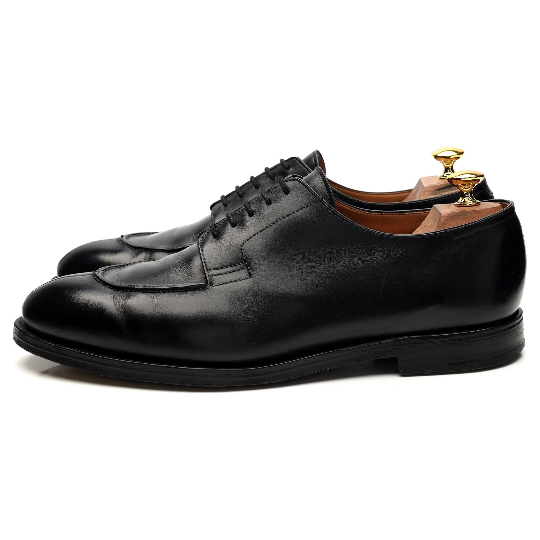 'Norway' Black Leather Split Toe Derby UK 11 E