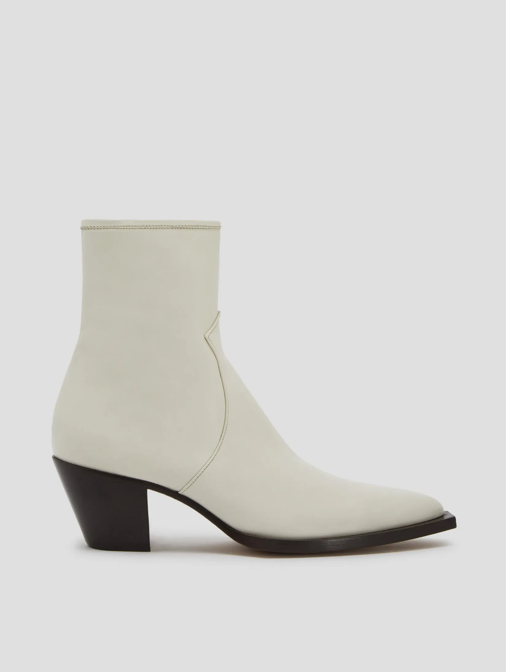 NOVA 60MM ANKLE BOOT IN IVORY CALFSKIN - Woman