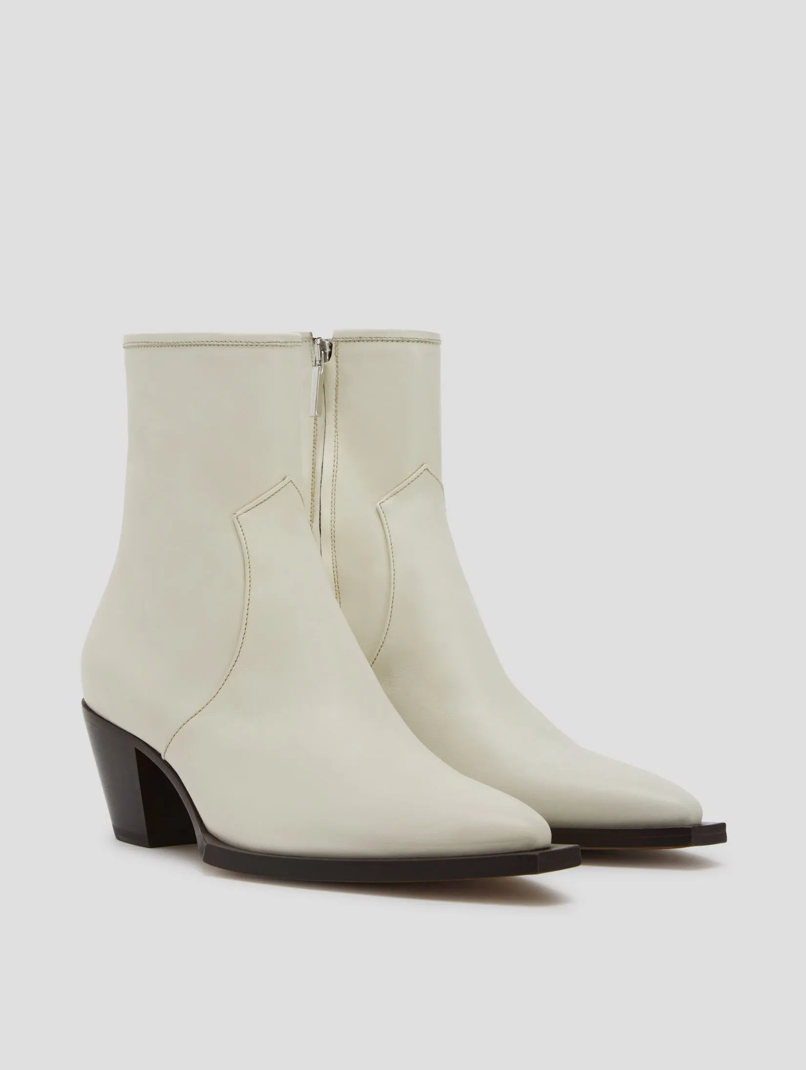 NOVA 60MM ANKLE BOOT IN IVORY CALFSKIN - Woman