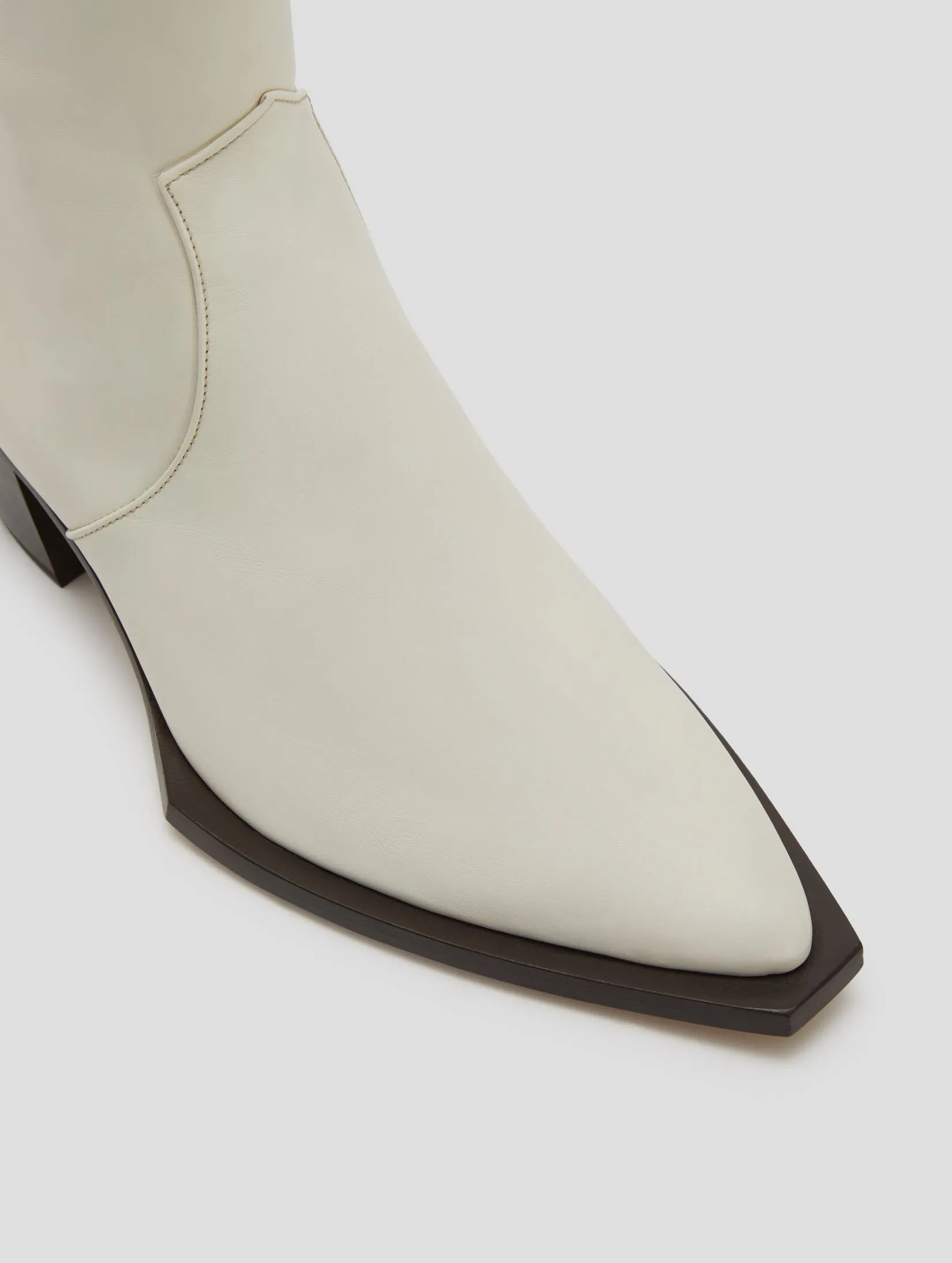 NOVA 60MM ANKLE BOOT IN IVORY CALFSKIN - Woman