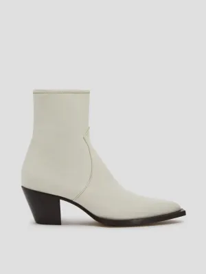 NOVA 60MM ANKLE BOOT IN IVORY CALFSKIN - Woman