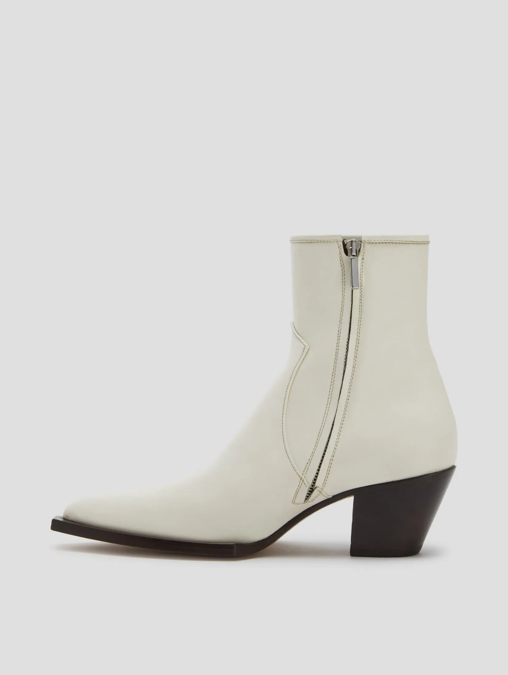 NOVA 60MM ANKLE BOOT IN IVORY CALFSKIN - Woman