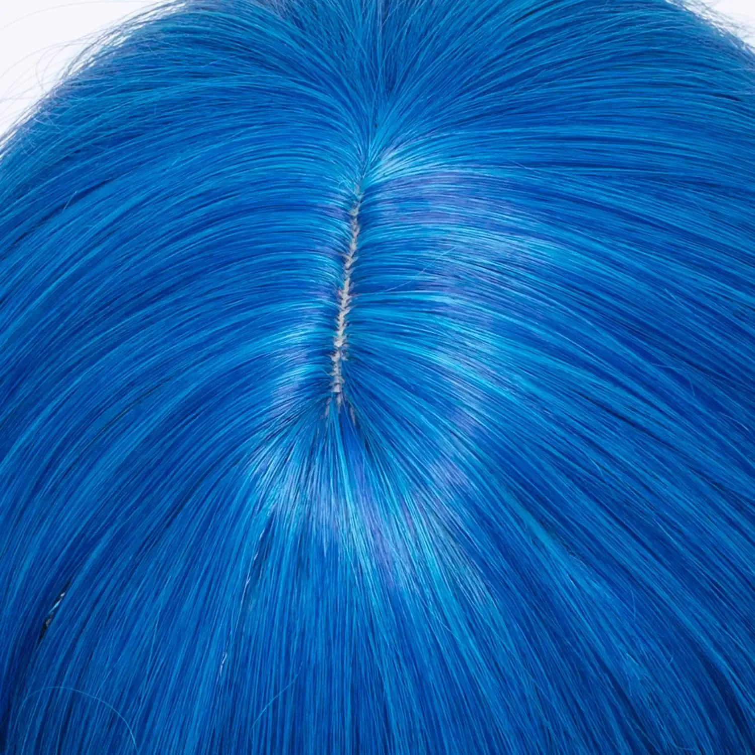 Ocean Blue Wavy Hair Wig with Bang