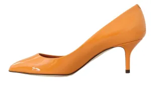 Orange Patent Leather Pumps