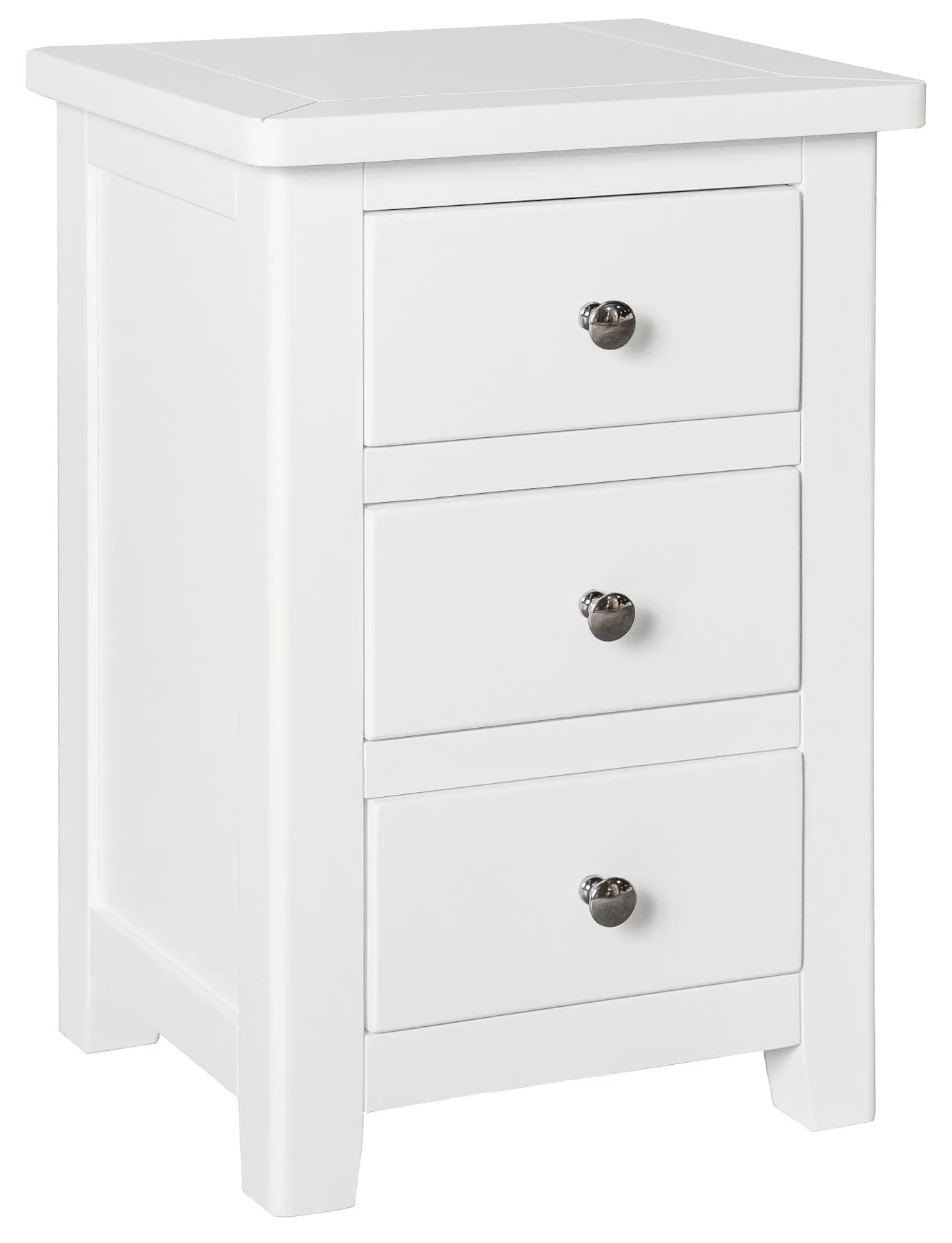 Oxford 3 Drawer Bedside Cabinet White