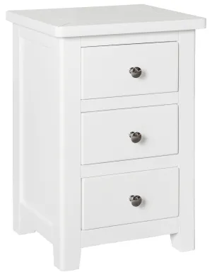 Oxford 3 Drawer Bedside Cabinet White