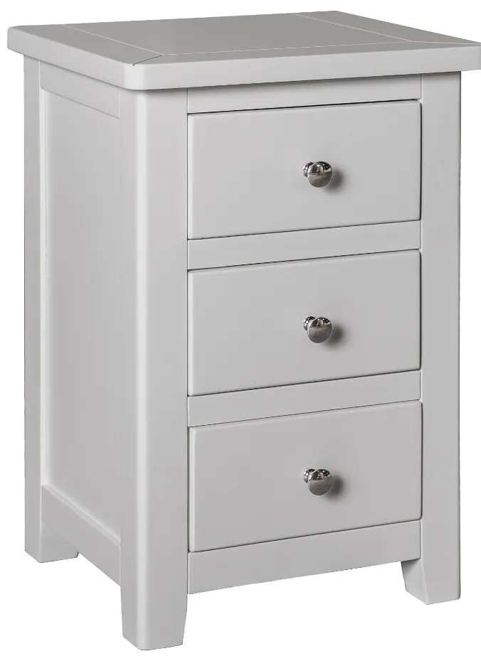 Oxford 3 Drawer Bedside Grey