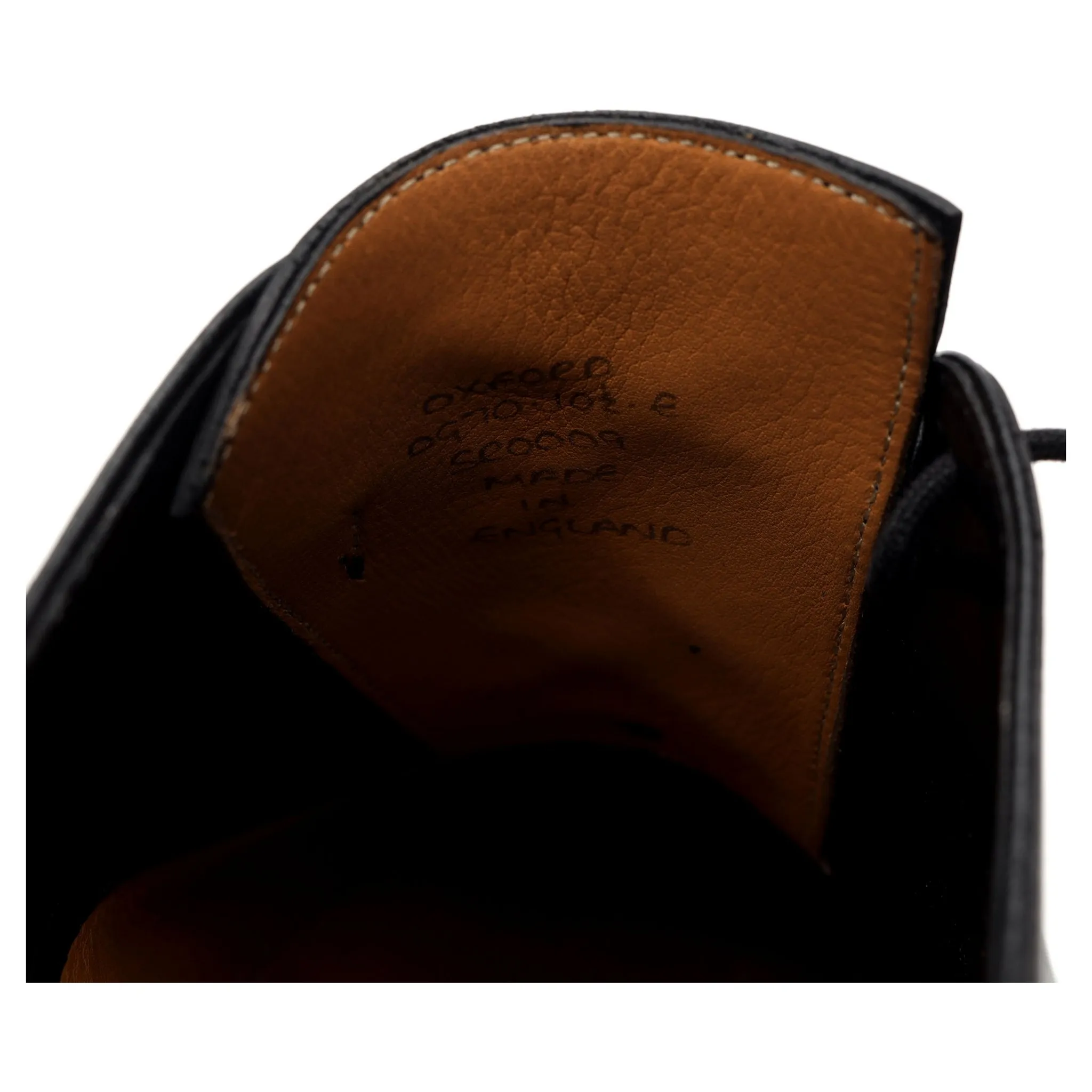 'Oxford' Black Leather Oxford UK 10.5 E