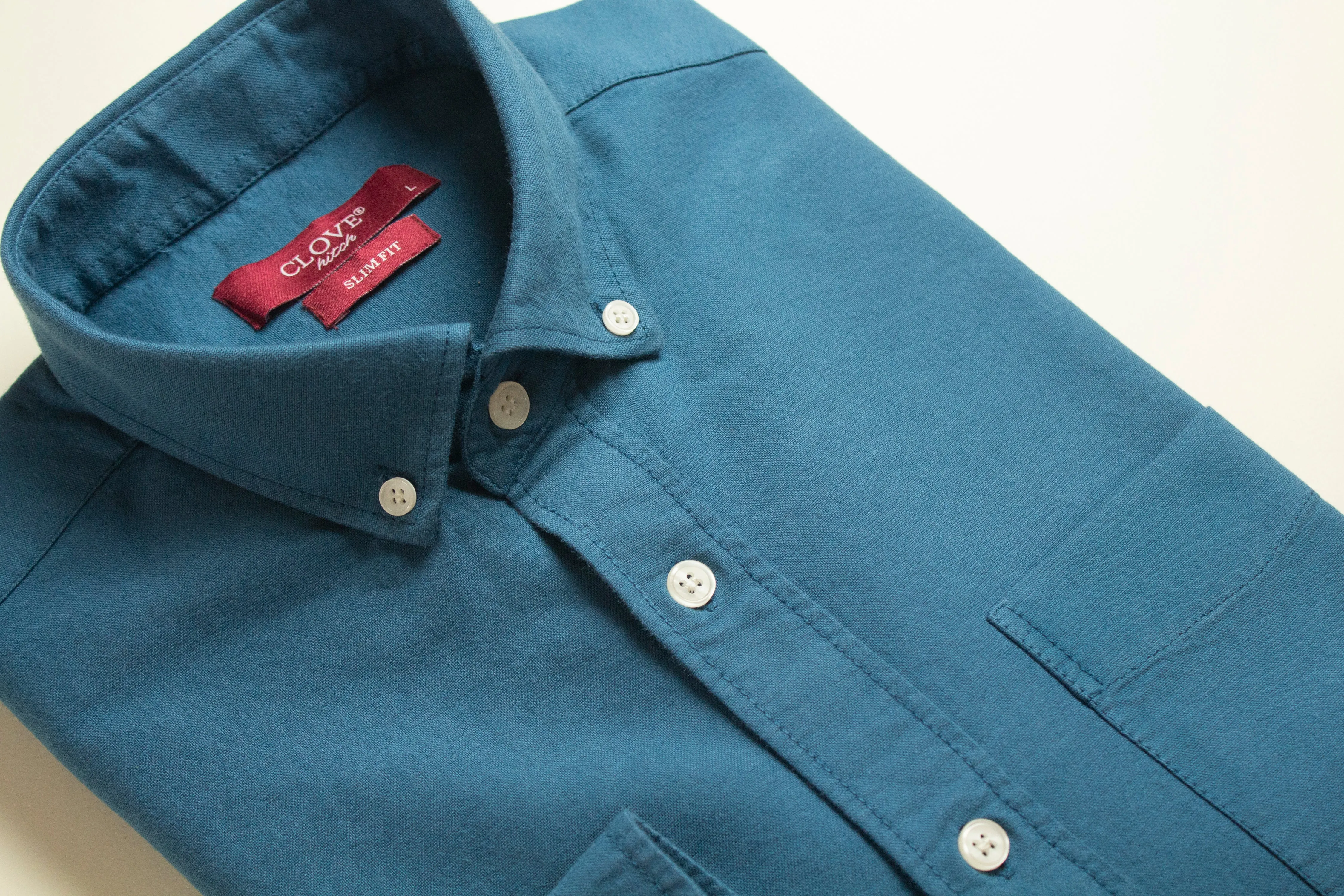 Oxford Cotton Shirt (With Pocket) - Petroleum