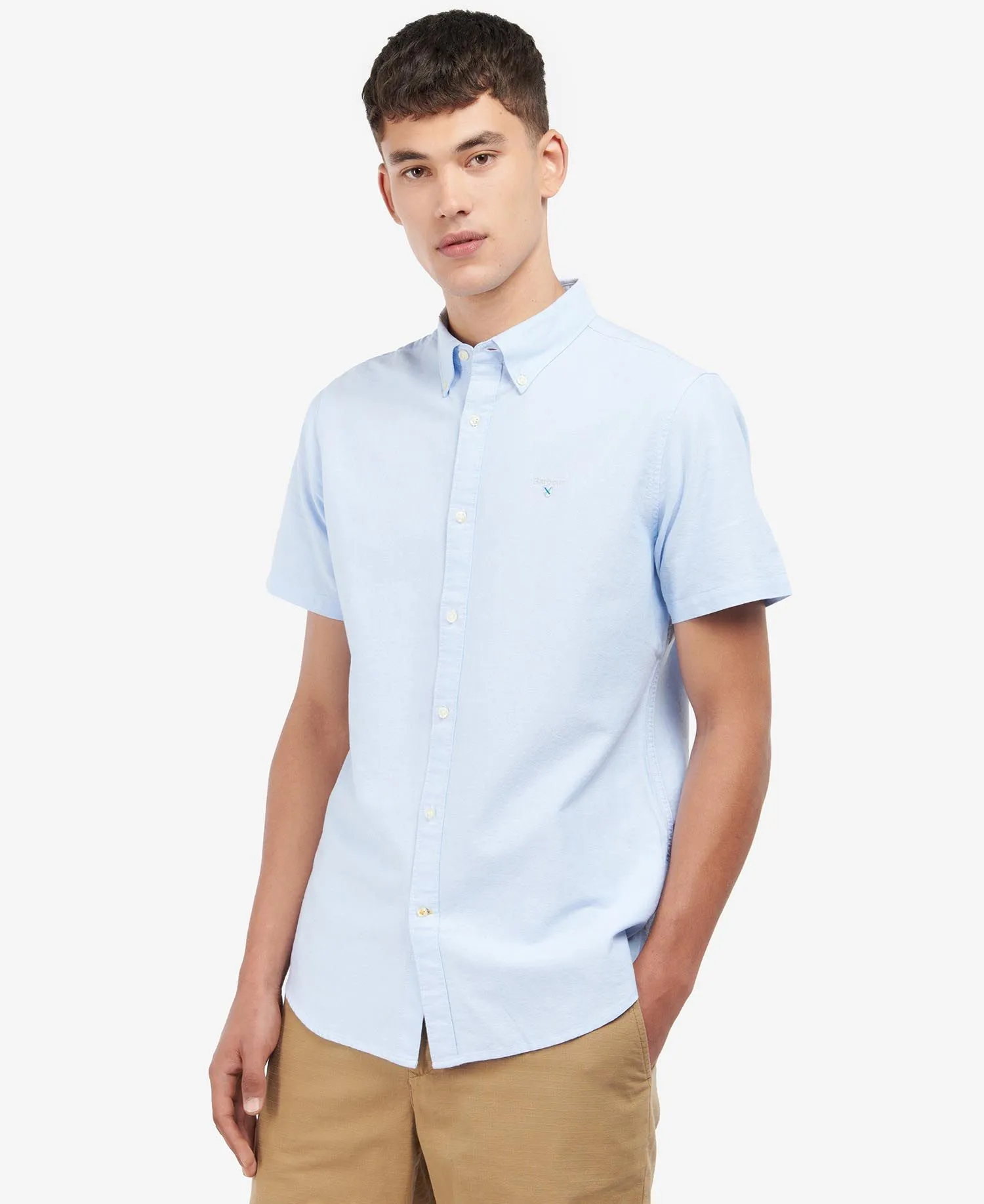 Oxford Short Sleeve Tailored Shirt in Blue