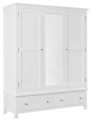Oxford Triple Wardrobe White
