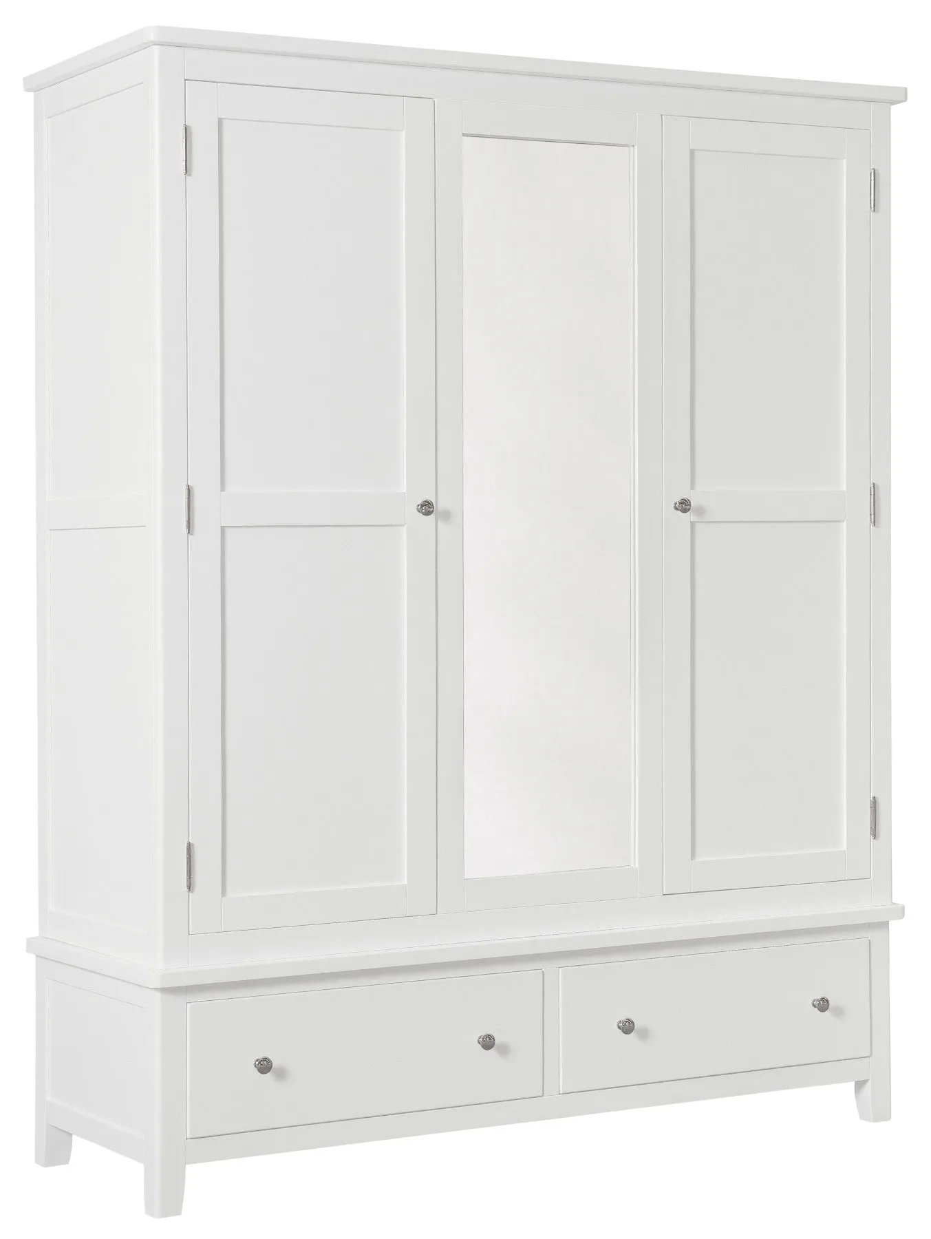 Oxford Triple Wardrobe White