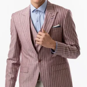 Patterned Slim Dress Shirt Blue