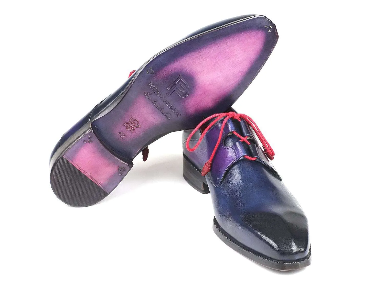 Paul Parkman Blue Ghillie Lacing Dress Shoes