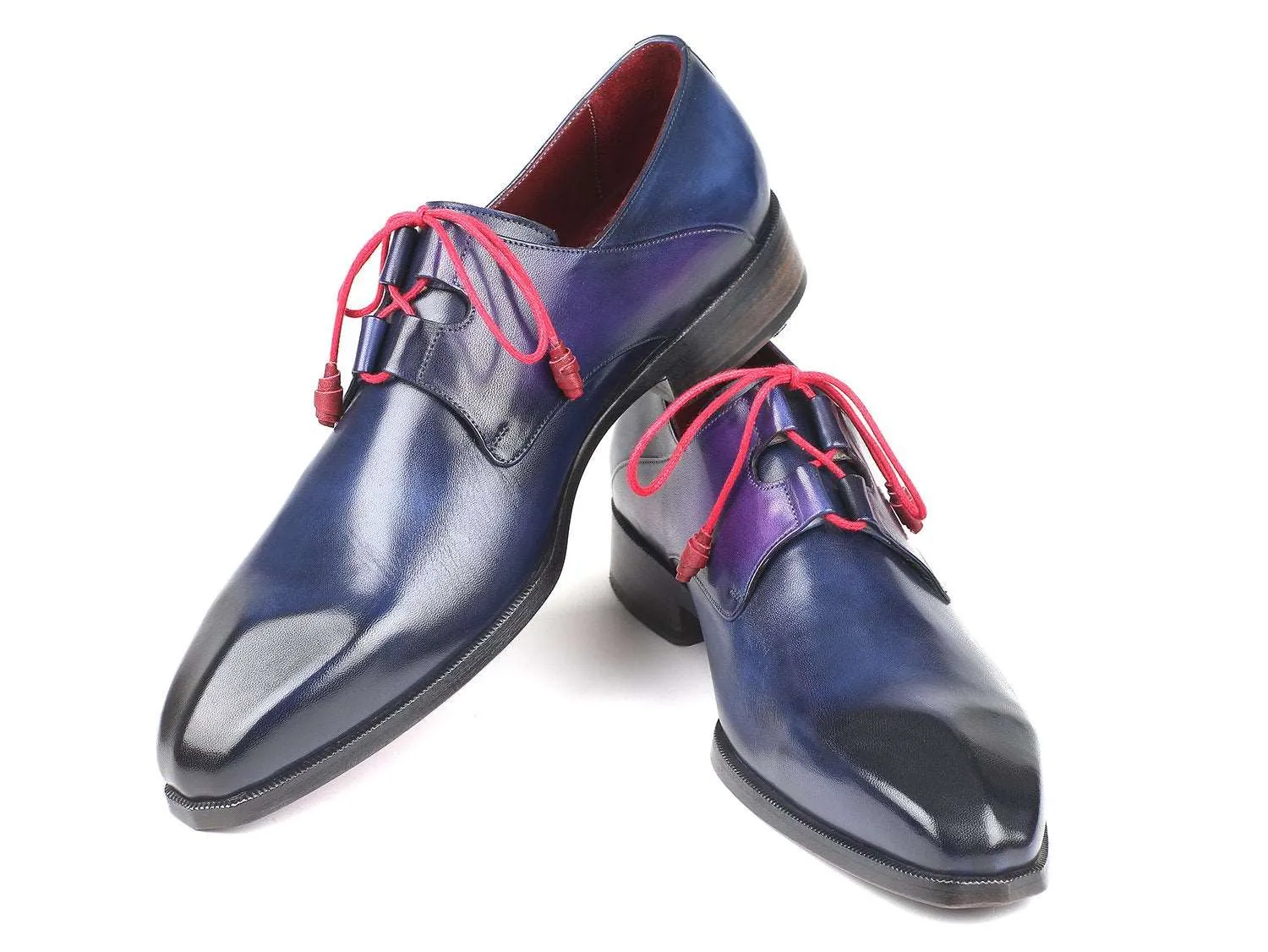 Paul Parkman Blue Ghillie Lacing Dress Shoes