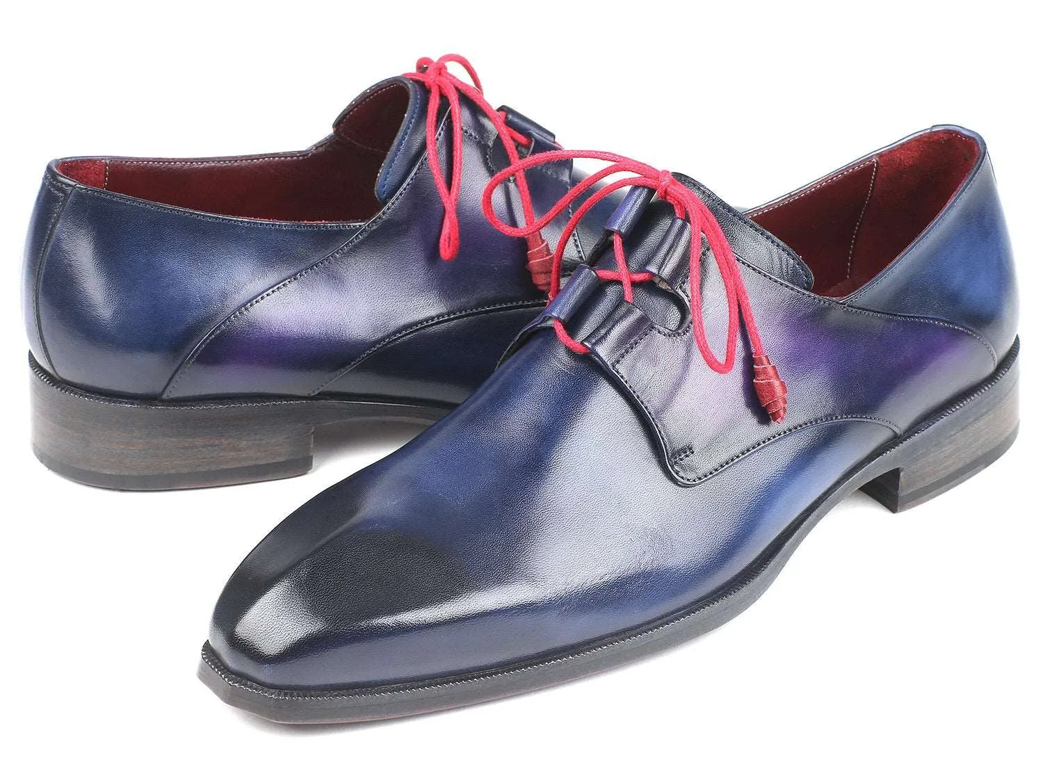 Paul Parkman Blue Ghillie Lacing Dress Shoes