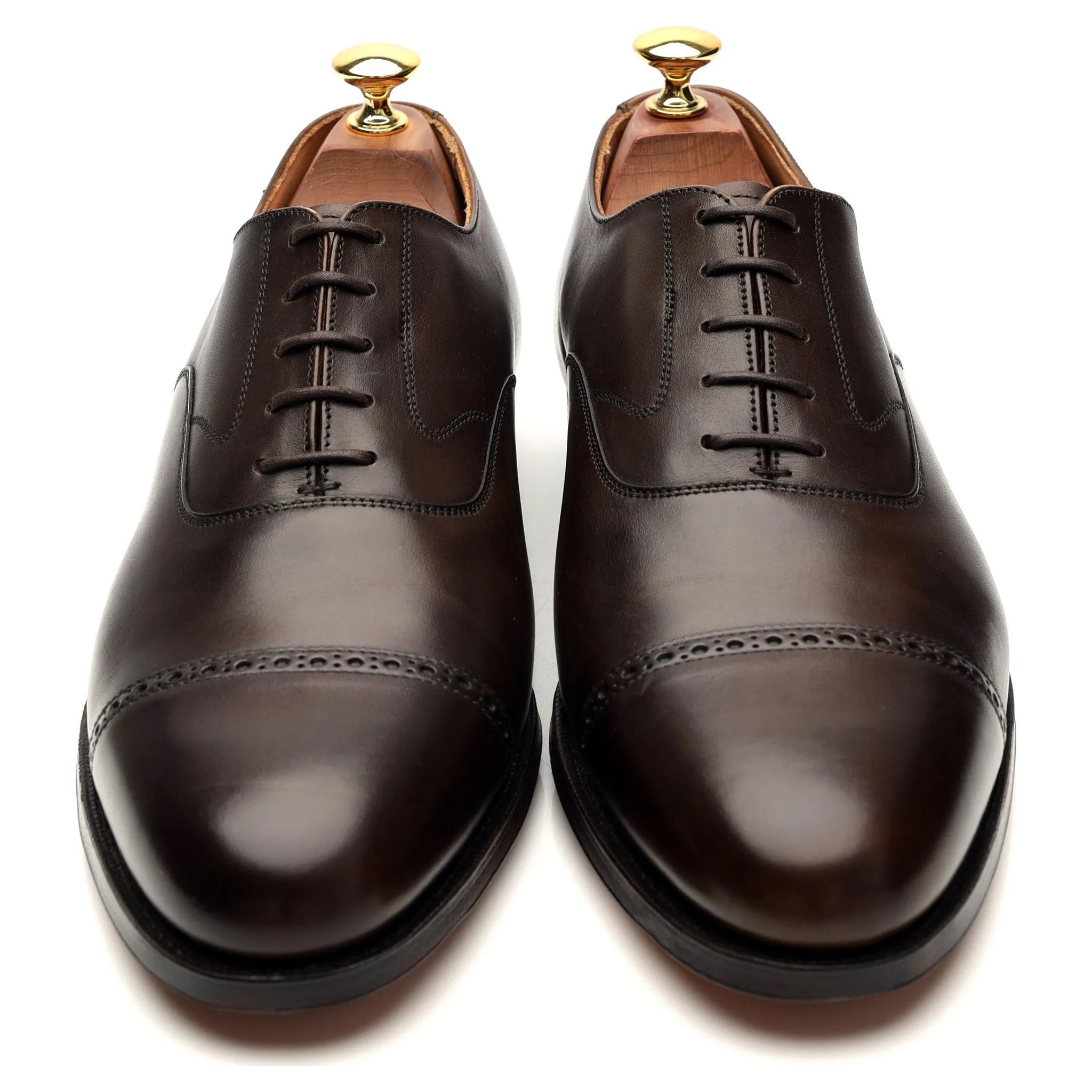 Peal & Co Dark Brown Leather Oxford UK 9 US 10 D