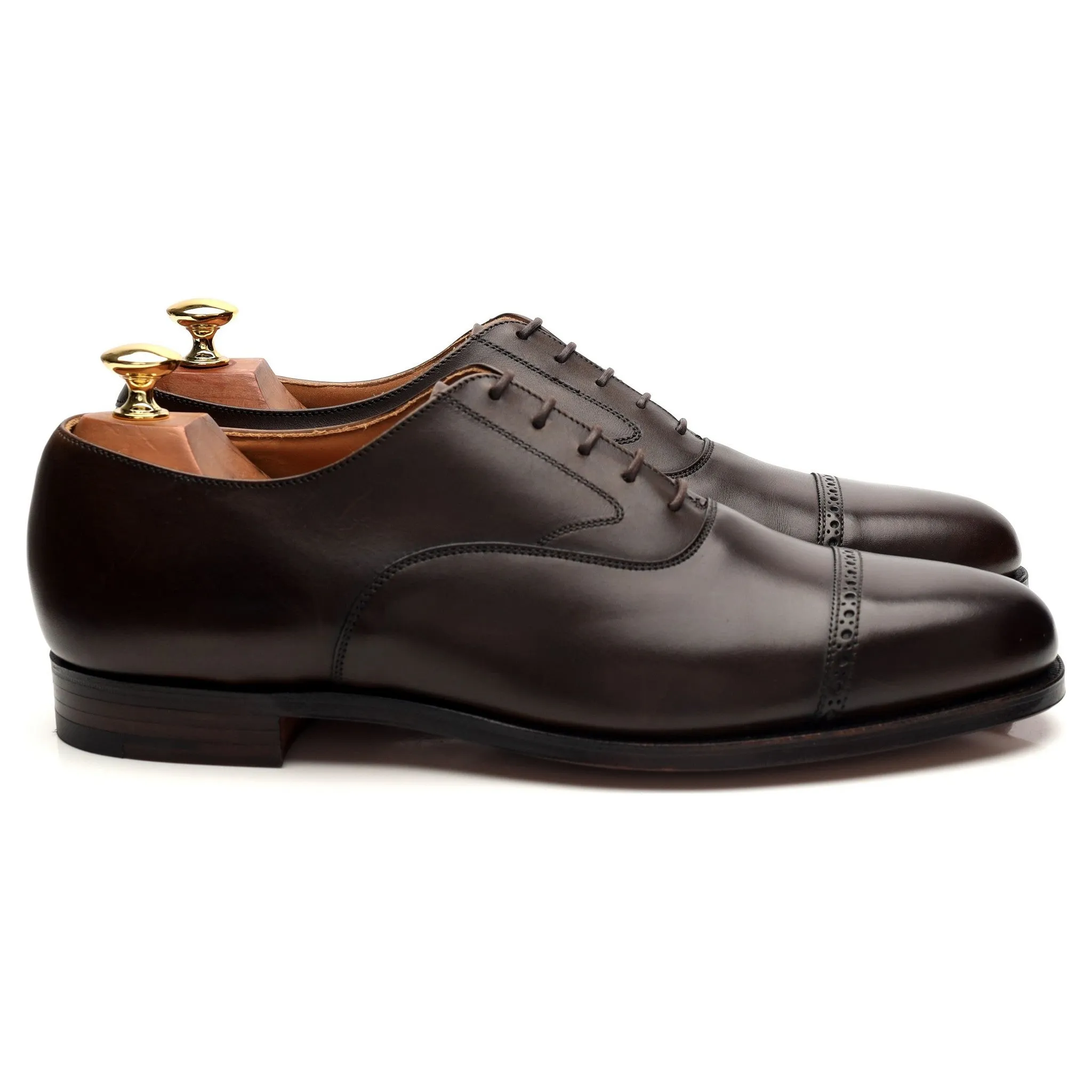 Peal & Co Dark Brown Leather Oxford UK 9 US 10 D