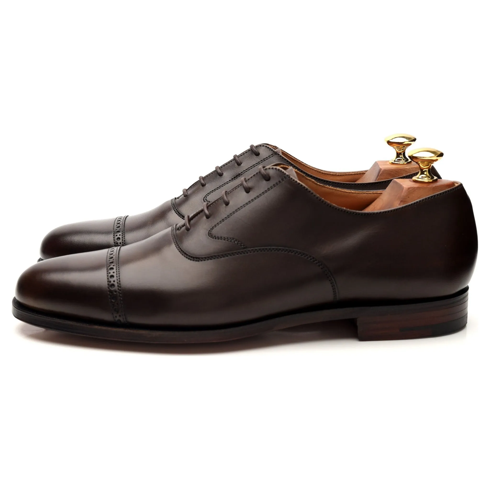 Peal & Co Dark Brown Leather Oxford UK 9 US 10 D