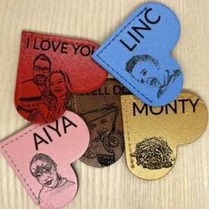 Personalised Englander Leather Corner Bookmark