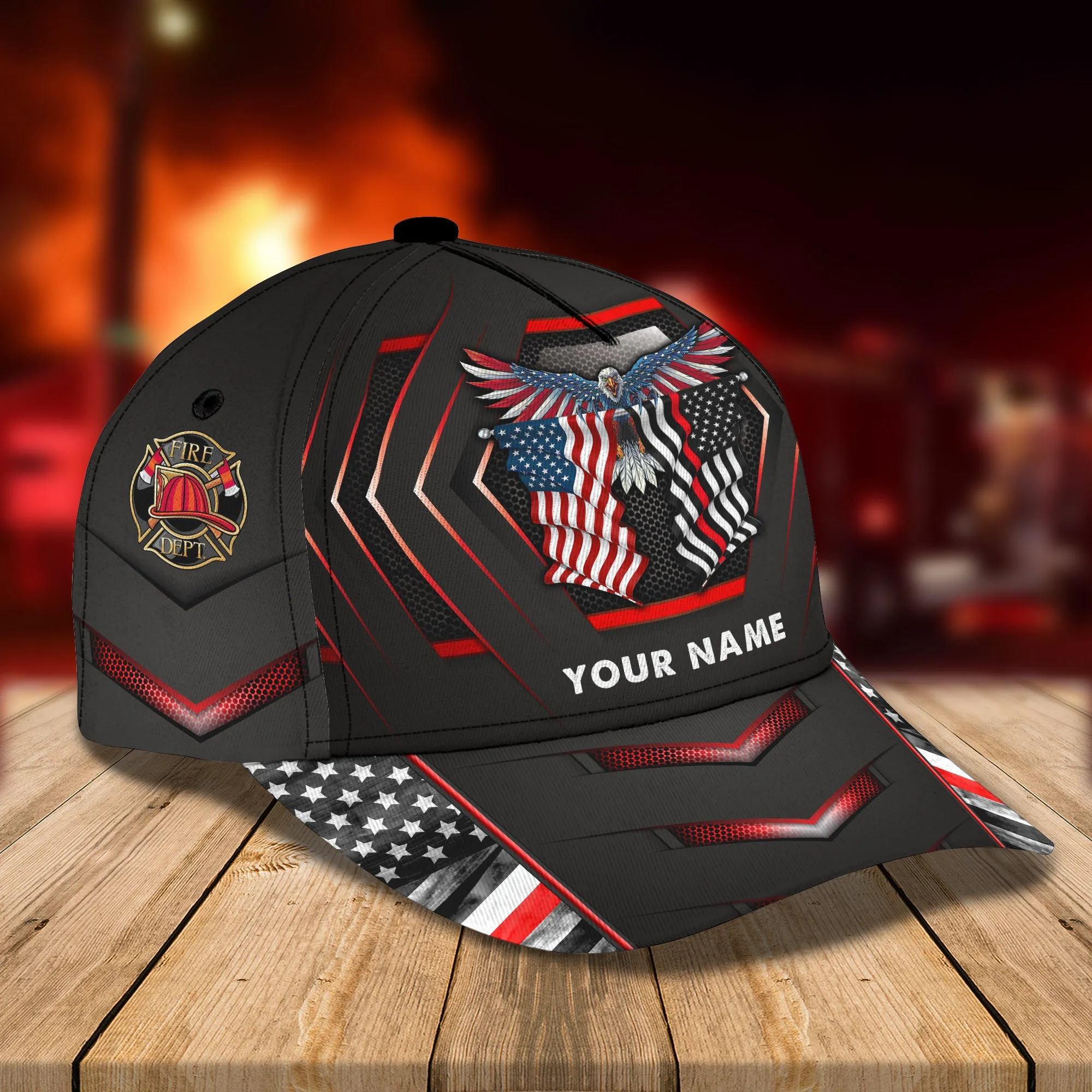 Personalized Classic Cap Firefighter Eagle - QB95