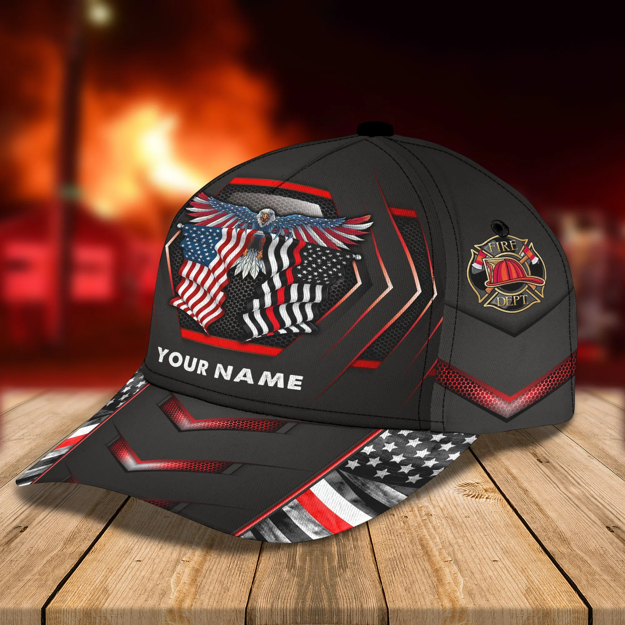 Personalized Classic Cap Firefighter Eagle - QB95