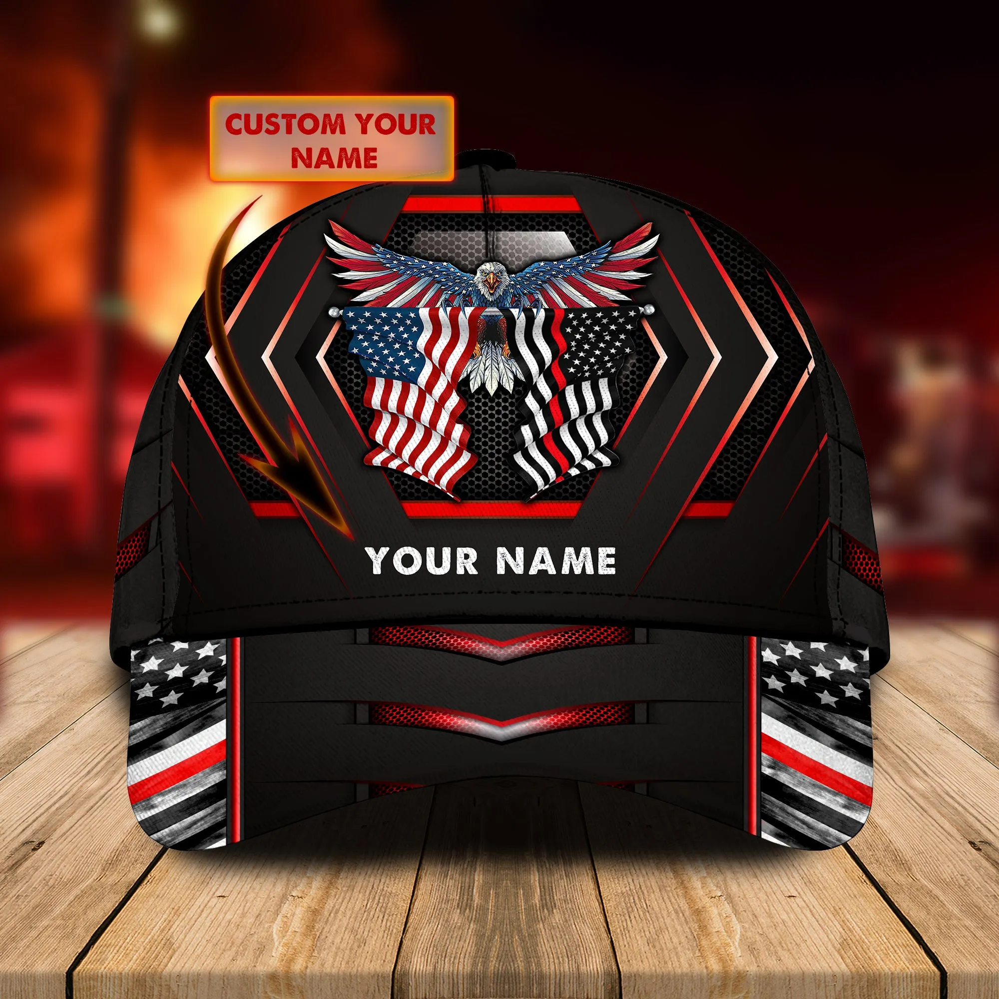 Personalized Classic Cap Firefighter Eagle - QB95