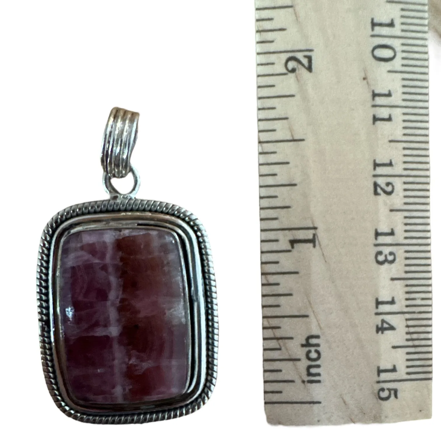 Pink Cobalto Calcite Solid 925 Sterling Silver Pendant